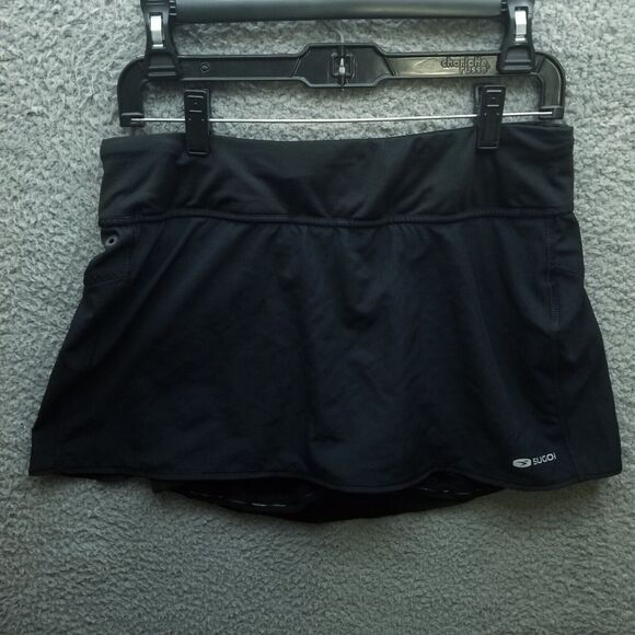 Sugoi M Fusion 13.5" H Black A-Line Activewear Skort 31" 5.25" 7.5" - Picture 1 of 10